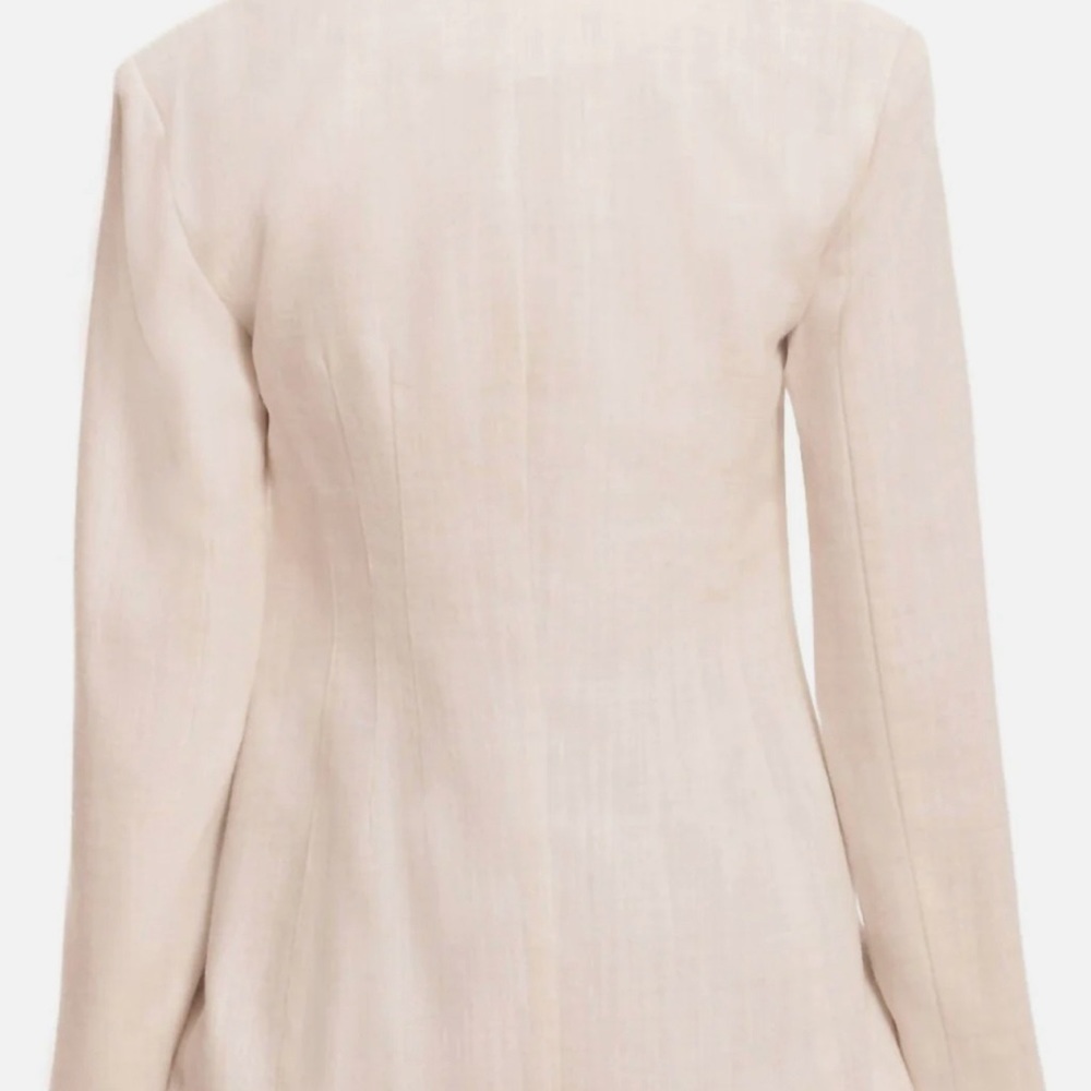 Anthropologie Avec Les Filles Classic Linen Business Casual Blazer - Picture 3 of 11